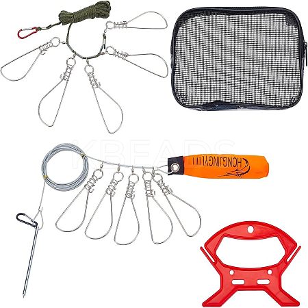 2Sets 2 Style 201 Stainless Steel Fishing Accessories Set AJEW-FH0002-42-1