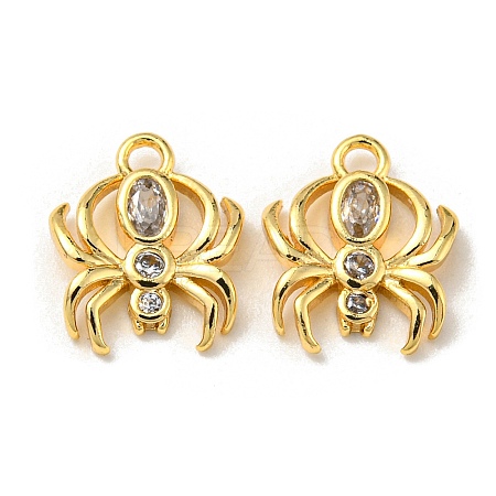Brass Micro Pave Cubic Zirconia Charms LS-KK-Q809-01G-1