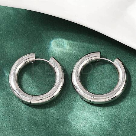 202 Stainless Steel Polishing Hoop Earrings EJEW-M106-02P-06-1