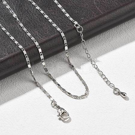 Brass Link Chain Necklaces for Women NJEW-D302-30P-1