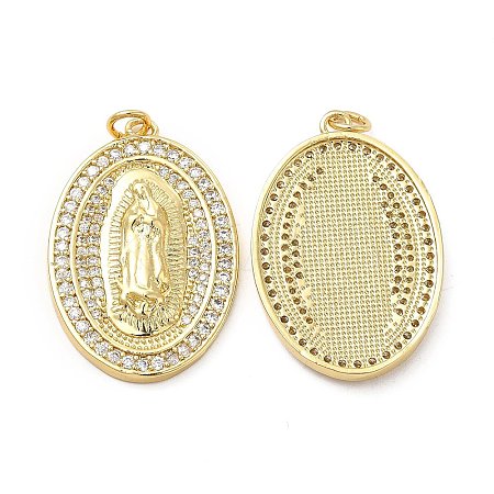 Brass Micro Pave Cubic Zirconia Pendants KK-E068-VB272-1-1