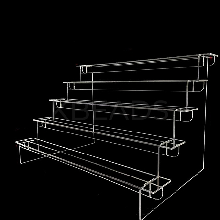 5-Layer Rectangle Acrylic Minifigures Organizer Display Risers ODIS-WH0038-38C-1