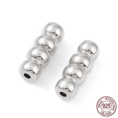 Anti-Tarnish Rhodium Plated 925 Sterling Silver Screw Clasps STER-K173-04P-1