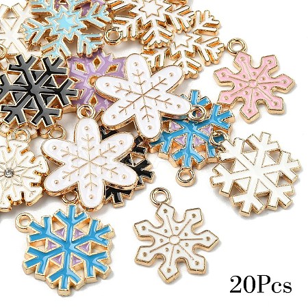 10 Styles Alloy Enamel Pendants ENAM-YW0005-16A-1