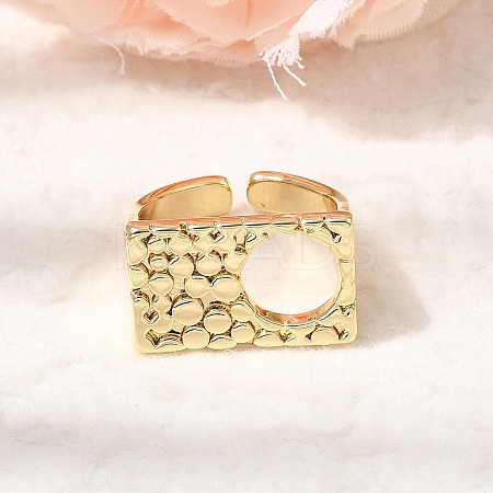 Brass Cuff Open Rings for Women RJEW-F215-10G-1