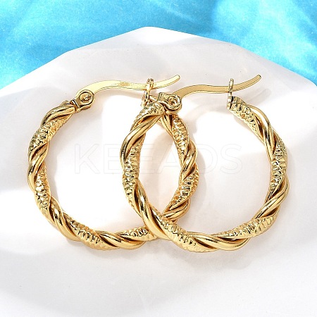 201 Stainless Steel Hoop Earrings EJEW-Q026-09G-1
