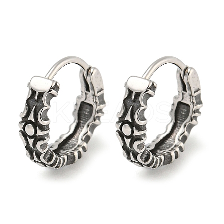 316 Surgical Stainless Steel Hoop Earrings EJEW-D096-09D-AS-1