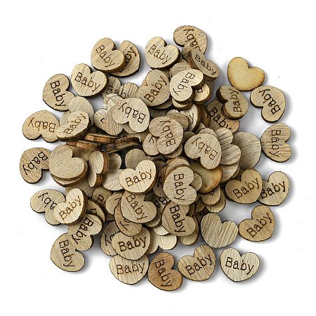 100Pcs Wood Cabochons WOOD-G020-09-1