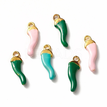 Alloy Enamel Charms PALLOY-F259-02G-1