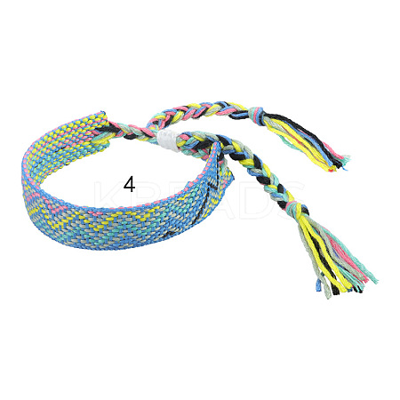 Cotton Braided Wave Pattern Cord Bracelet FIND-PW0013-002D-1