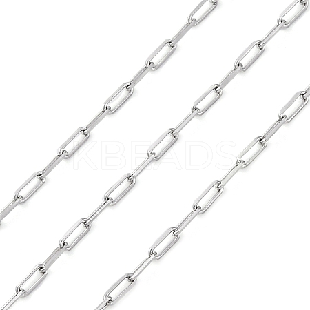 304 Stainless Steel Paperclip Chains CHS-M009-04P-02-1