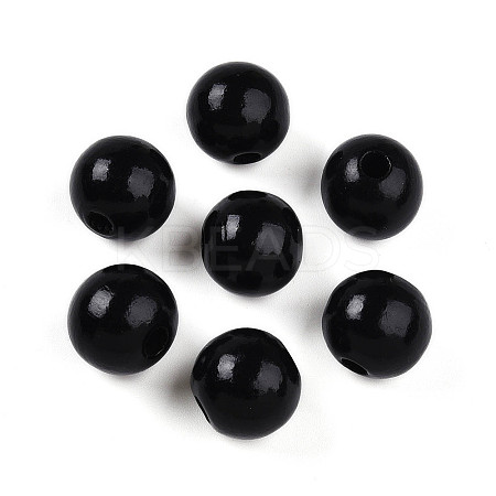 Painted Natural Wood Beads X-WOOD-A018-16mm-20-1