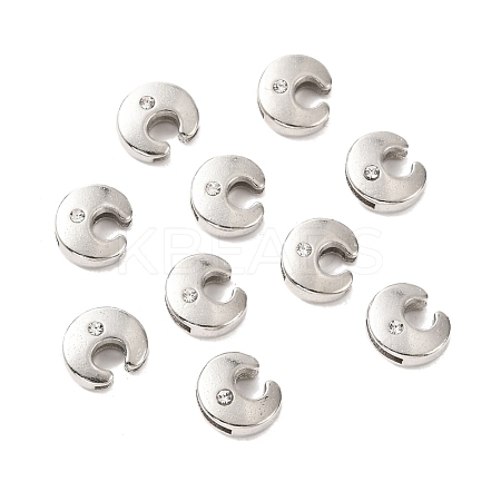Letter Slider Beads for Watch Band Bracelet Making ALRI-O012-C-NR-1