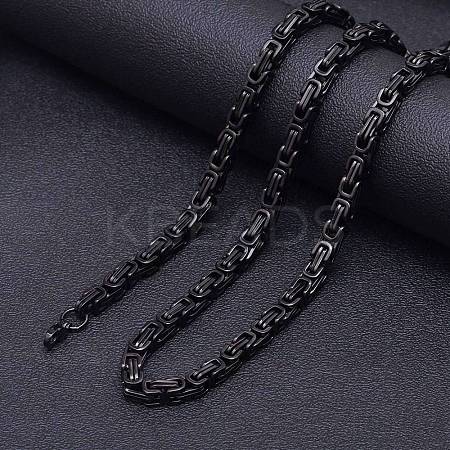 Stainless Steel Byzantine Chain Necklaces for Men FS-WG56795-26-1