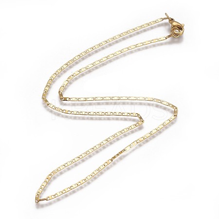 304 Stainless Steel Mariner Link Chain Necklaces NJEW-F261-11G-1