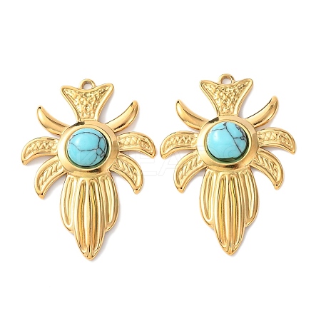 Synthetic Turquoise Pendants STAS-Z177-07G-02-1