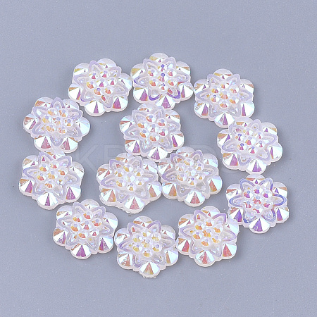 Resin Rhinestone Cabochons CRES-T012-04A-1