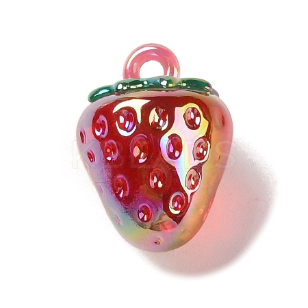 Transparent Resin Fruit Pendants FIND-B035-05-1