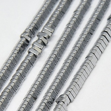 Electroplate Non-magnetic Synthetic Hematite Beads Strands G-J174-3x3mm-01-1