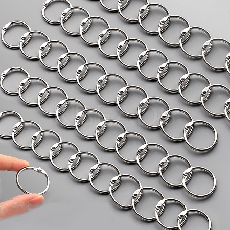 Stainless Steel Loose Leaf Book Binder Hinged Rings OFST-PW0015-02B-1