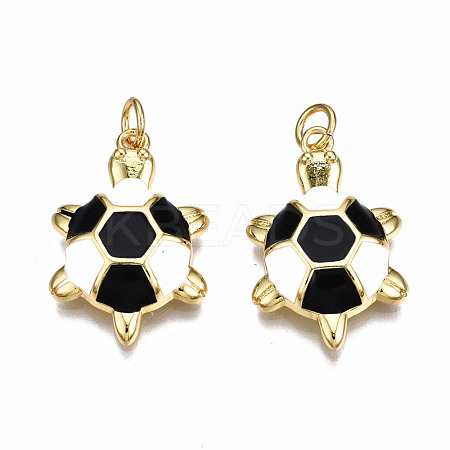 Brass Enamel Pendants KK-Q252-018A-NF-1
