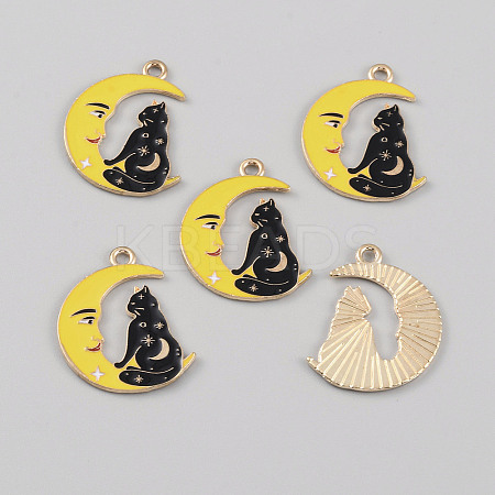 Alloy Enamel Pendants PALLOY-CJC0012-19G-02-1