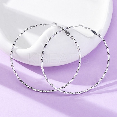 304 Stainless Steel Hoop Earrings EJEW-S250-01A-P-1