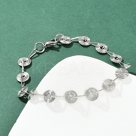 304 Stainless Steel Link Chain Bracelets for Women BJEW-Z143-26P-1
