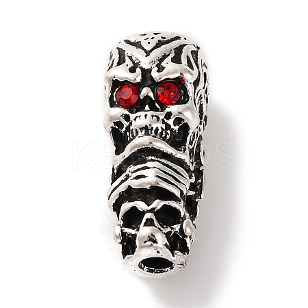 Rack Plating Tibetan Style Alloy 3 Hole Guru Beads PALLOY-F313-05AS-1