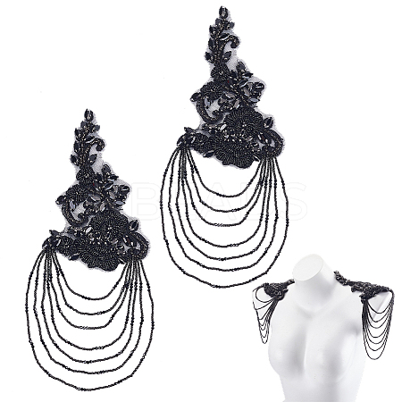1Pair Rhinestone Sewing Ornaments DIY-NB0014-65B-1