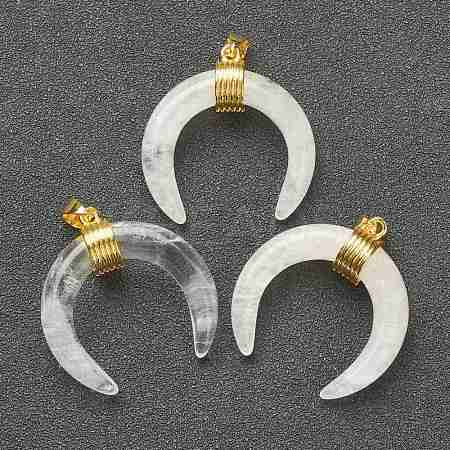 Natural Quartz Crystal Pendants G-A017-16G-1