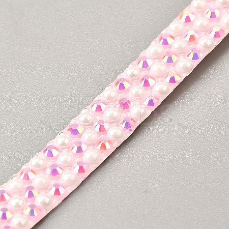 Resin Self Adhesive Sewing Trim Rhinestone Tape DIY-TAC0023-50D-1