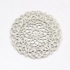 Brass Large Flower Filigree Findings KK-L056-01P-2