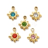 Star 304 Stainless Steel Rhinestone Charms STAS-L283-31G-1