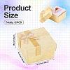 Square Paper Jewelry Ring Gift Boxes with Bowknot LS-CON-TAC0010-80D-4