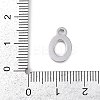 304 Stainless Steel Pendant Cabochon Settings STAS-B092-01P-3