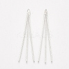 Brass Serpentine Chain Tassel Big Pendants X-KK-T035-133P-1