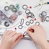 50 Sets 10 Colors Plastic & Silicone O-Rings Fishing Rod Pole Hook Keeper Sets FIND-FH0003-26-3