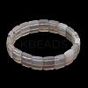 Dyed & Heated  Natural White Jade Beaded Stretch Bracelets for Unisex G-K303-02N-4