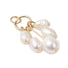 Natural Cultured Freshwater Pearl Rice Beaded Pendants PALLOY-JF04817-3