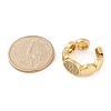 Brass Micro Pave Clear Cubic Zirconia Open Cuff Rings for Women RJEW-M026-01G-01-6