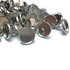 304 Stainless Steel Flat Round Stud Earring Settings X-STAS-I017-04-1
