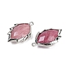 Natural Rhodonite Faceted Leaf Pendants G-I375-04P-12-2