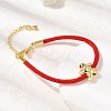 Christmas Nylon Cord Bracelets LS-BJEW-L715-02G-01-3