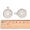 Flat Round Alloy Pendant Cabochon Settings PALLOY-A15654-AS-1-5