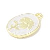 Rack Plating Spray Painted Alloy Pendants PALLOY-F018-14G-02-2