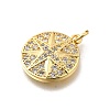 Brass Micro Pave Clear Cubic Zirconia Pendants KK-F899-11G-2
