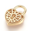 Brass Micro Pave Cubic Zirconia Pendants LS-ZIRC-F062-04G-2