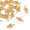 SHEGRACE Brass Pave Cubic Zirconia Star Connector Charms XGRQ2O165-441C-G-1