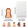 100Pcs 5 Styles Square Girl Print Paper Earring Display Cards CDIS-FS0001-25-4